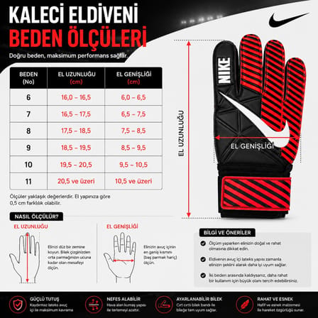 Kaleci Eldiveni – Kaydırmaz Lateks Avuç Içi Futbol Kaleci Eldiveni Neon Sarı/siyah 6 numara
