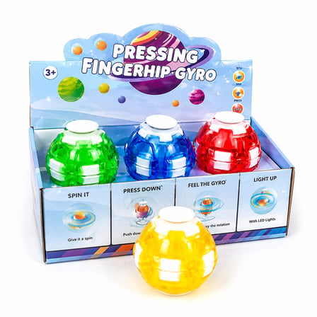 LED Işıklı Gyro Fidget Top – Parmak Döndürme Oyuncağı