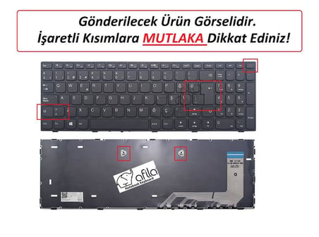 Lenovo ideaPad 110-15, 110-17 Serisi Notebook Klavyesi, Laptop Tuş Takımı (Siyah TR) / 1.Ver