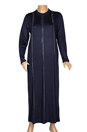 Elele Kadın Livia Büyük Beden Nervürlü Boydan Lacivert Elbise