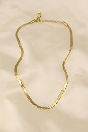 Narin Boyunlar için Çelik Golden Renk 45CM Italy Zincir Kolye
