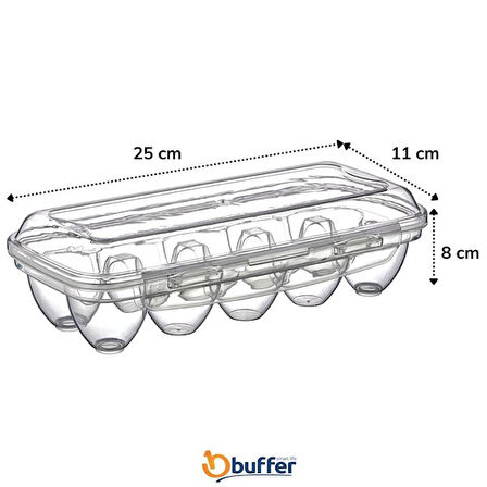 Saklama Kabı için 10 Bölmeli Kilitli Kapaklı Yumurtalık Saklama Kutusu