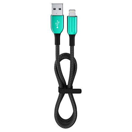 Telefonum için Usb-A To Lightning Yeşil Hızlı Şarj Data Kablosu 2,4A 12W 120CM