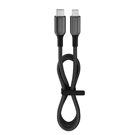 Telefonum için Usb-C To Lighning Siyah Hızlı Şarj Data Kablosu 3A 27W 30CM