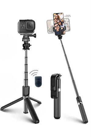 Telefon ve Kameram için 2,2MT Uzayan Kumandalı Tripod Selfie Çubuğu