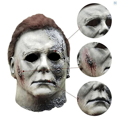 Korku Kostümü için Tam Kafa Lateks İkonik Michael Myers Maskesi