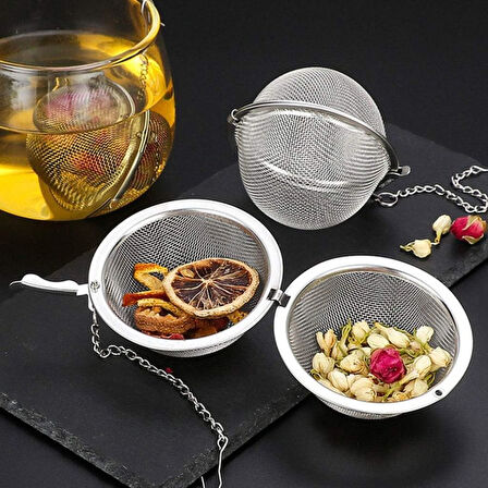 Çay Keyfi için Paslanmaz Çelik Küre Kilitleme Demlik Topu