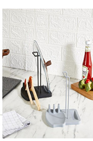 Mutfak Düzeni için Tencere Kapak Kepçe Tutucu Stand