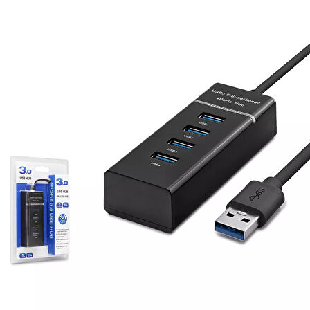 Bilgisayar Keyfi için 4 Çıkışlı 30CM USB 3.0 Kablolu Çoklayıcı Hub