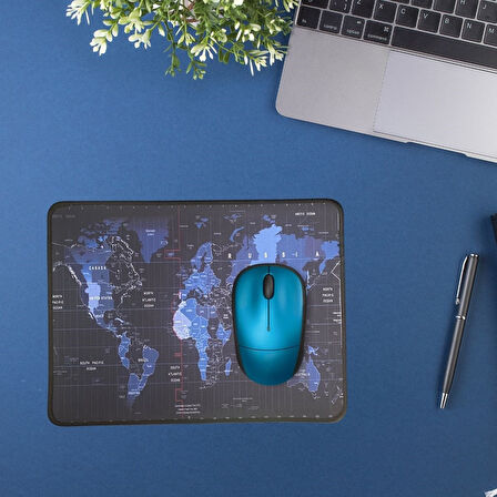 Bilgisayar Keyfi için Dünya Haritası Motifli 25x32CM Mini Mouse Pad