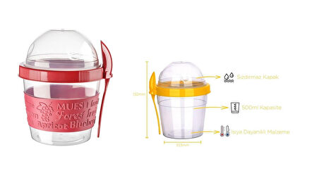 Bebek Mama Keyfi için Saklama Kabı 500ML