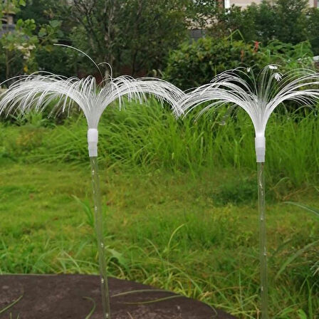 Bahçe Keyfi için Solar Şarjlı 2li Pvc Gövde Denizanası Led Işık Seti