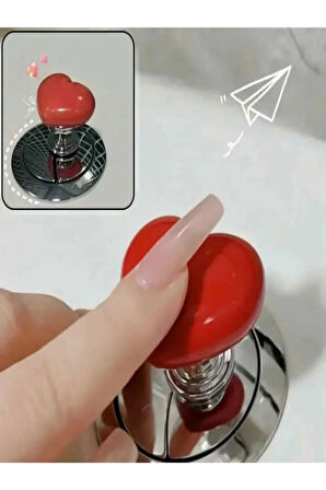 Büro Ev Keyfi için 2 Adet Kalp Tipi Klozet Basma Buton Klozet Sifon Kulbu