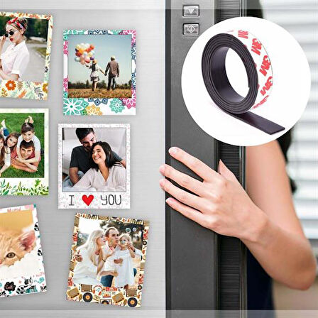 Büro Ev Dekoru için 1MT Yapışkanlı Mıknatıs Magnet Şeridiİ