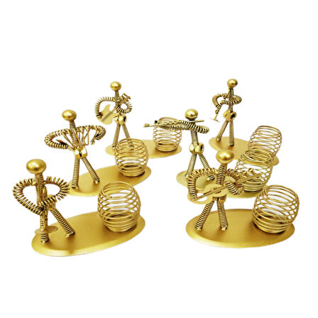 Özel Hediye için Hediyelik Müzisyen Adam Model Sarı Metal Kalemlik