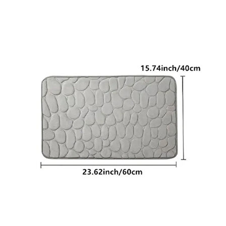 Banyo Dekoru için Hafızalı Kaydırmaz Pembe Banyo Paspası