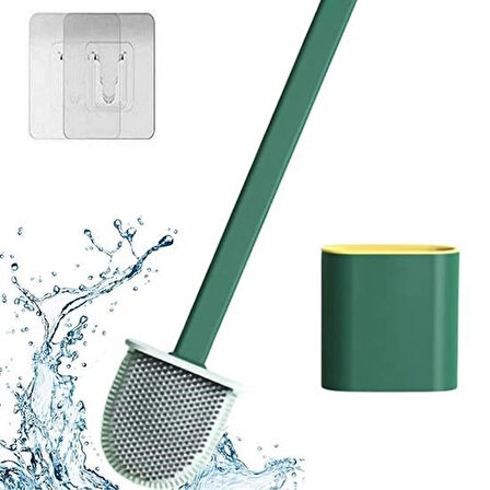 Banyo Hijyeni için Kapaklı Duvar Askılı Klozet Tuvalet Fırçası Seti