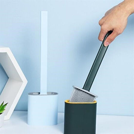 Banyo Hijyeni için Duvar Tipi Kapaklı Askılı Klozet Tuvalet Fırçası Seti