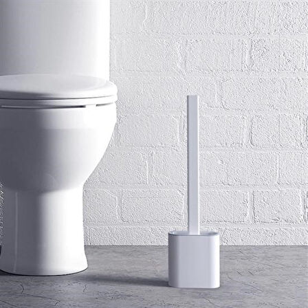Banyo Hijyeni için Duvar Tipi Kapaklı Askılı Klozet Tuvalet Fırçası Seti