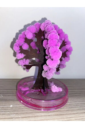 Büro Ev Hediyesi için 9x8CM Sihirli Sakura Kristal Kiraz Çiçeği Ağacı