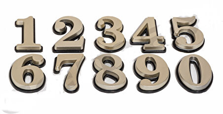 Büro Ev Dekoru için 5,5CM Saten Kaplı Plastik Gölgeli 0 No Kapı Numarası