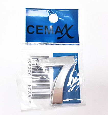 Büro Ev Dekoru için 4CM Krom Kaplı Plastik 7 No Kapı Numarası