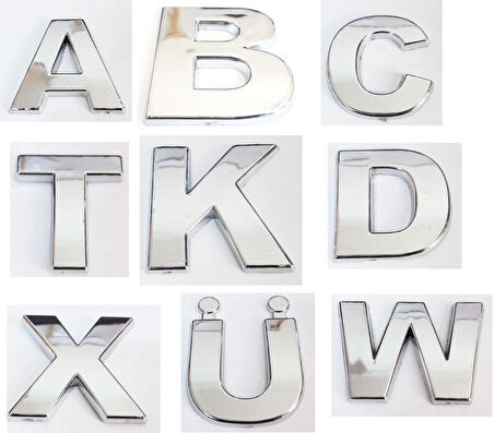 Büro Ev Dekoru için 5ADET 9CM Maksi Krom Kaplı Plastik Kapı Numarası Seti