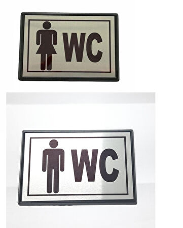 Büro İş Güvenliği için 13x8CM Maksi BAY-BAYAN WC Uyarı Tabelası