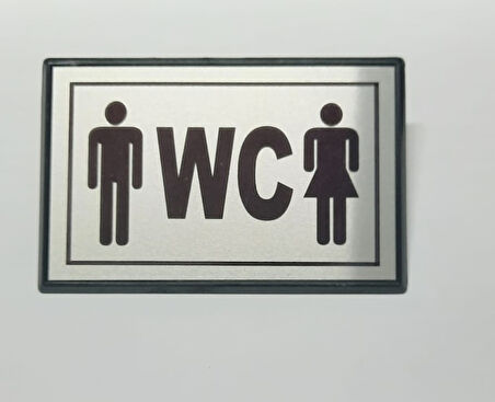 Büro İş Güvenliği için 13x8CM Maksi Bay Bayan Ortak Kullanım Wc Uyarı Tabelası