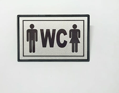 Büro İş Güvenliği için 13x8CM Maksi Bay Bayan Ortak Kullanım Wc Uyarı Tabelası