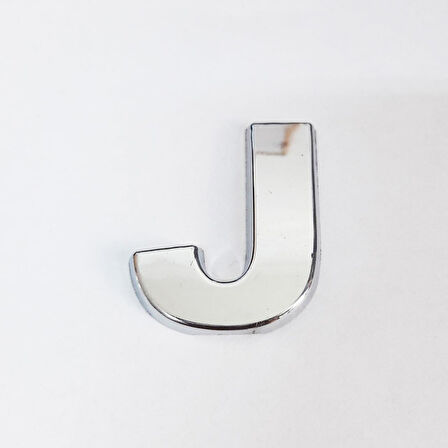 Büro Ev Dekoru için 9CM Yapışkanlı Krom J Harfi