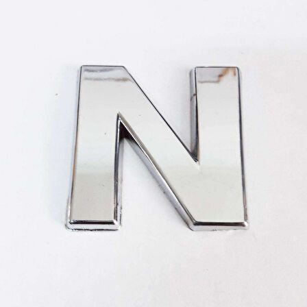 Büro Ev Dekoru için 9CM Yapışkanlı Krom N Harfi