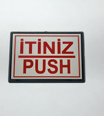 Büro İş Güvenliği için 13x8CM Maksi Yapışkanlı Push İtiniz Uyarı Tabelası