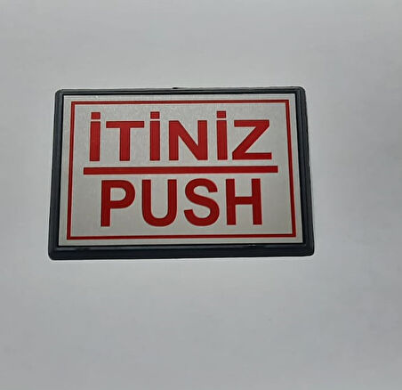 Büro İş Güvenliği için 10x7CM Mini Yapışkanlı Push İtiniz Uyarı Tabelası