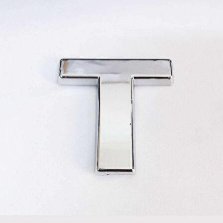 Büro Ev Dekoru için 9CM Yapışkanlı Krom T Harfi