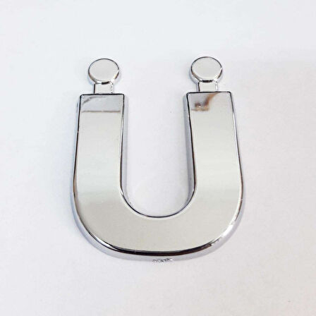 Büro Ev Dekoru için 9CM Yapışkanlı Krom Ü Harfi