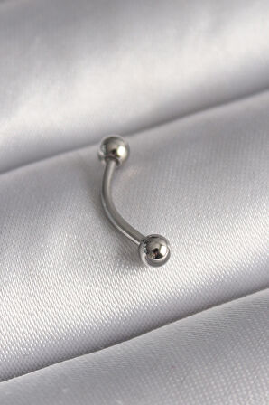 Zarif Kadın için Silver Çelik Topçuk Trend Piercing