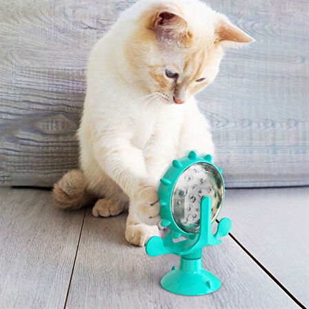 Büro Ev Evcil Hayvanı için Vantuz Zilli Mama Kaplı Kedi Oyuncağı