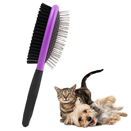 Büro Ev Evcil Hayvanı için Çift Taraf Kedi Köpek Temizleme Fırçası