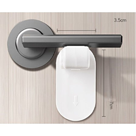 Büro Ev Bebek Güvenliği için Koruyucu Kapı Kolu Kilidi