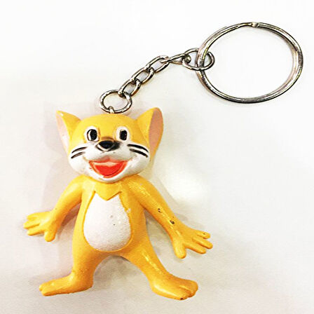 Büro Ev Hediyesi için Çizgi Kedi Tom Modeli Anahtarlığı