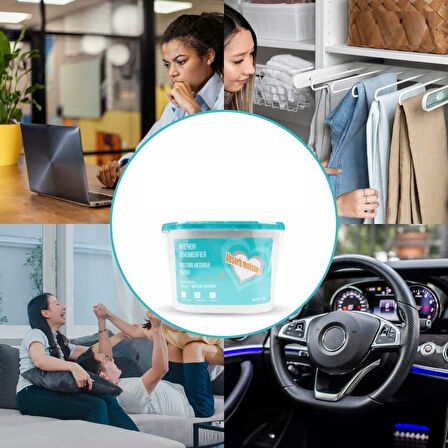Büro Ev Konforu için 600GR Hazneli Rutubet Küf Koku Nem Hava Temizleme Torbası