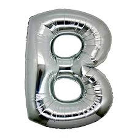 Büro Ev Partisi için 100CM B Harf Silver Folyo Balon