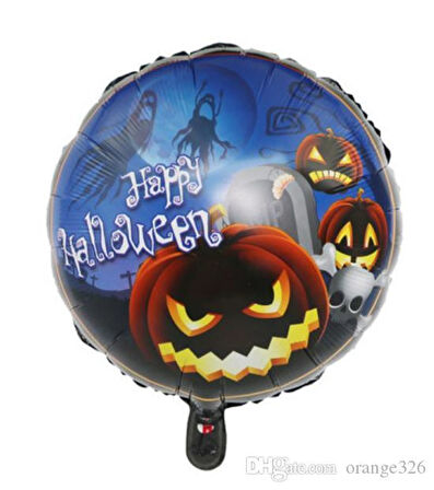 Büro Ev Partisi için 45CM Happy Halloween Balkabağı Folyo Balon