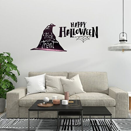 Büro Ev Ofis Dekoru için Happy Halloween Temalı Duvar Stickerı
