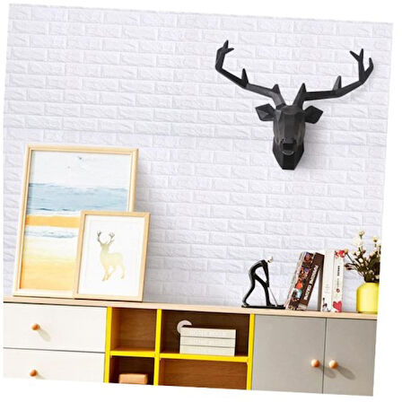 Büro Ev Ofis Dekoru için 38x58CM Yapışkanlı 3D Tuğla Desen Duvar Paneli