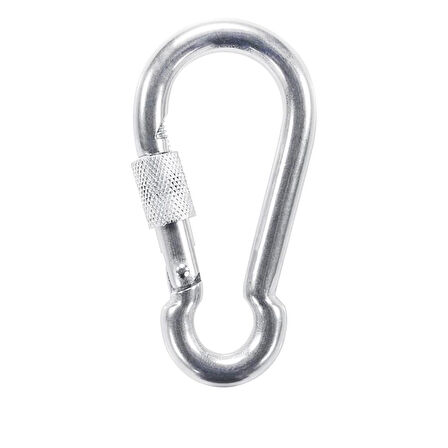 Büro İş Güvenliği için 2ADET 5x50MM Kilitli Galvaniz Çelik Karabina Seti