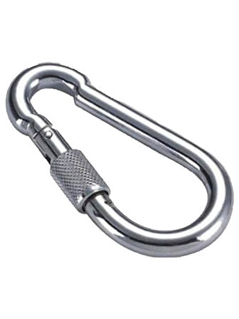 Büro İş Güvenliği için 2ADET 5x50MM Kilitli Galvaniz Çelik Karabina Seti