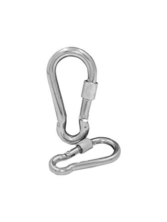 Büro İş Güvenliği için 2ADET 5x50MM Kilitli Galvaniz Çelik Karabina Seti