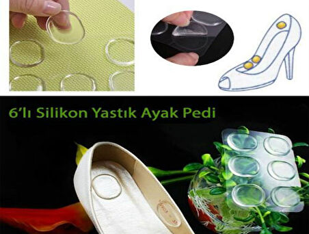 Büro Ev Ofis Personeli için 6ADET Ayak Vurma Önleyici Silikon Ped